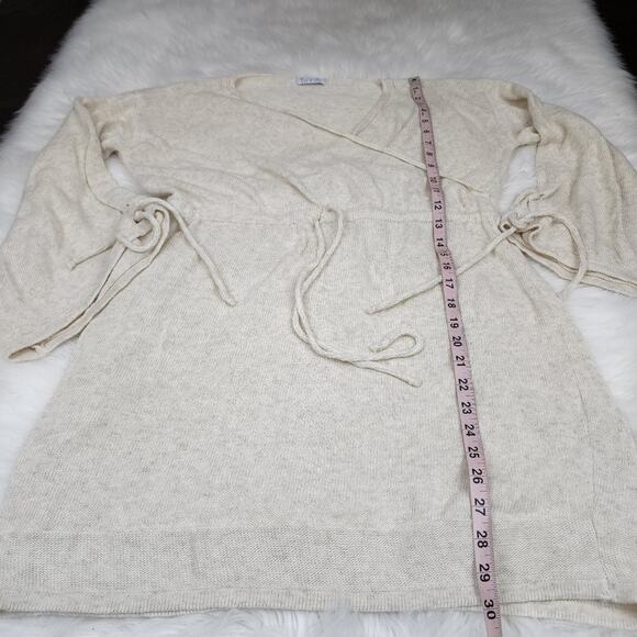 Fimfi Large Faux Wrap Drawstring Waist Sweater - Picture 6 of 7